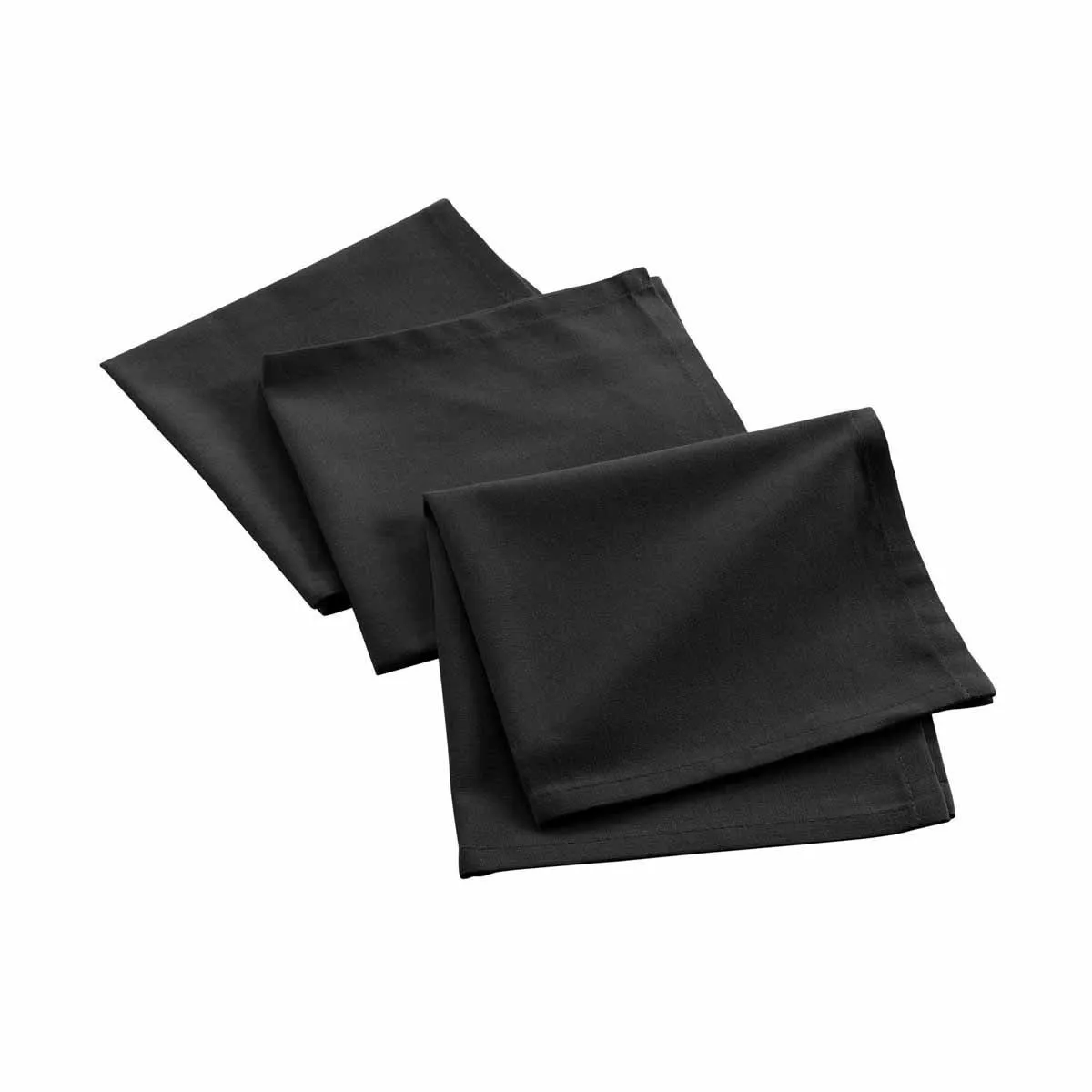 Lot de 3 Serviettes de Table Mistral 40x40cm Noir