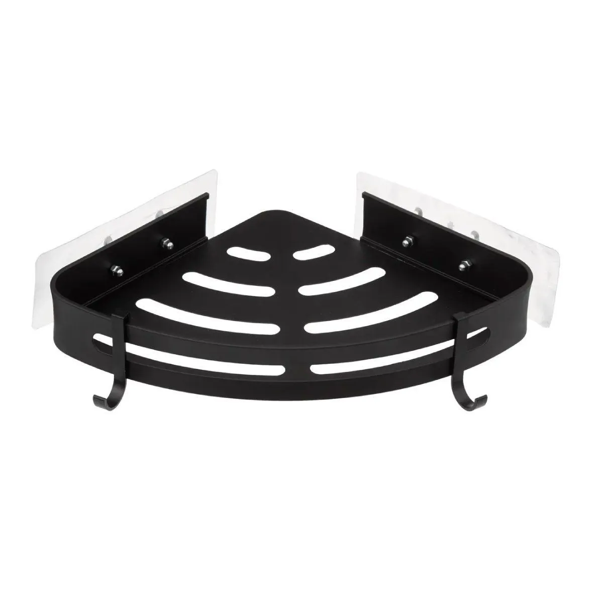 Étagère d'Angle de Douche Adhésif 29cm Noir
