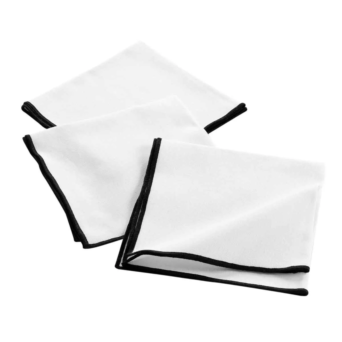 Lot de 3 Serviettes de Table Mistraline 40x40cm Blanc