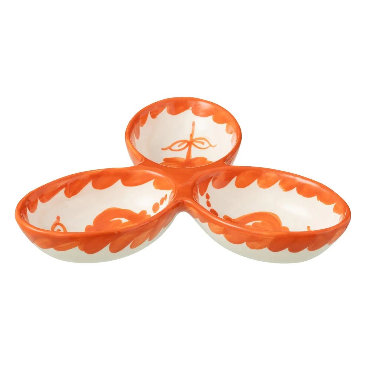 Service Apéritif en Céramique Granada 24cm Orange