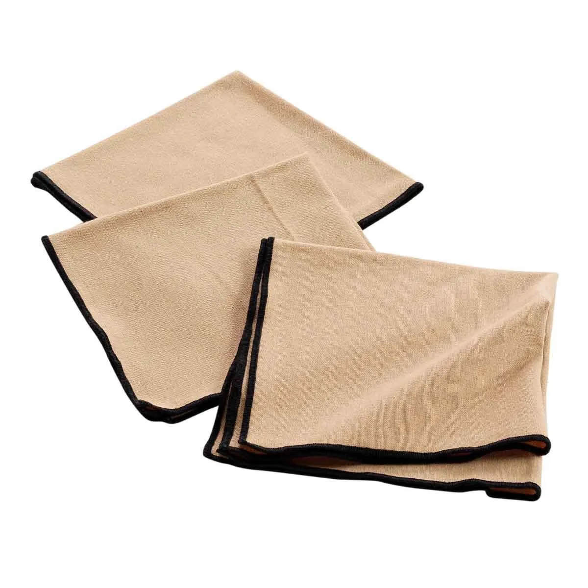 Lot de 3 Serviettes de Table Mistraline 40x40cm Beige