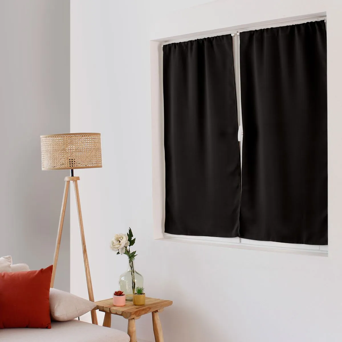 Rideau Occultant Reglisse 60x120cm Noir