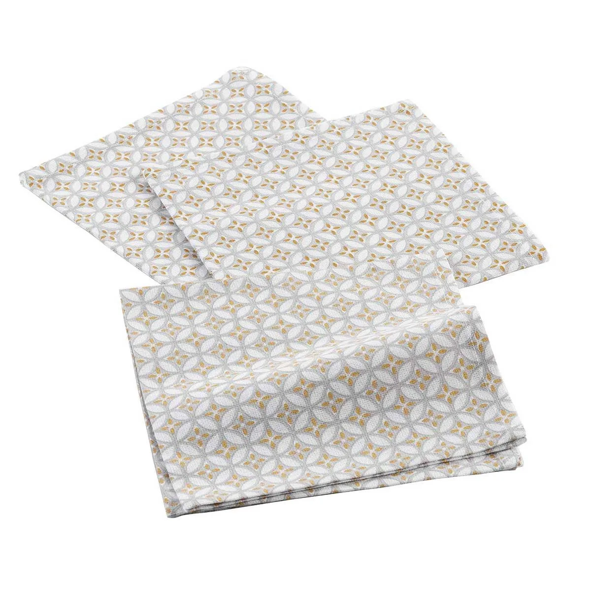 Lot de 3 Serviettes de Table Azelia 40x40cm Gris
