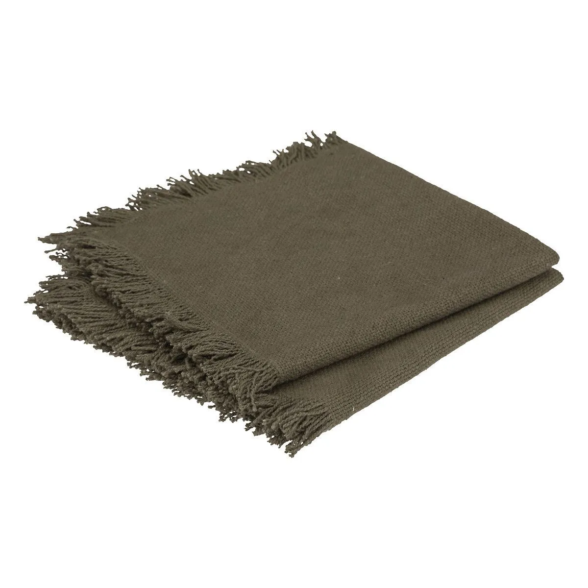 Lot de 2 Serviettes de Table Maha 40x40cm Vert Kaki