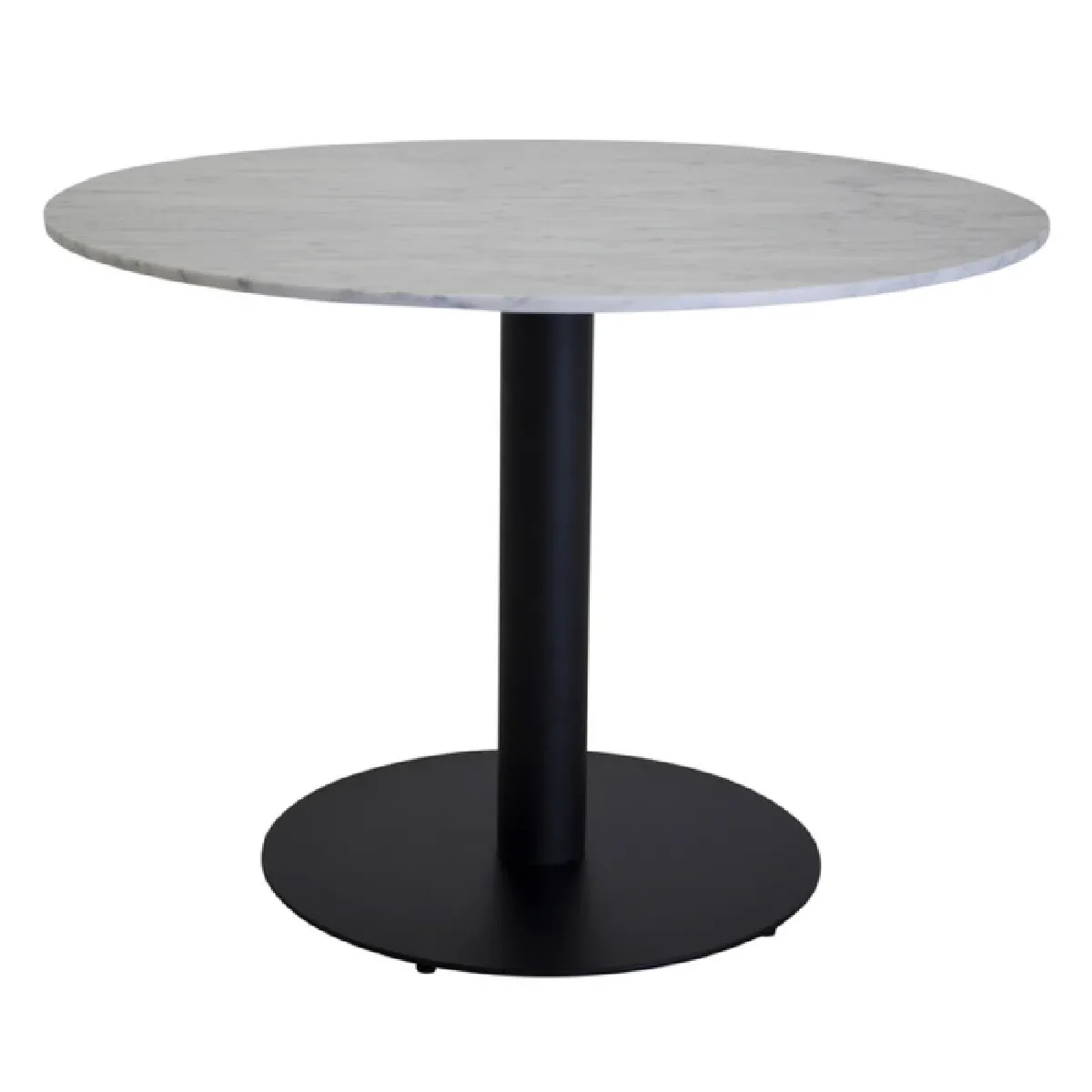 Paris Prix Blanc/Noir Table À Manger Ronde En Marbre - Et
