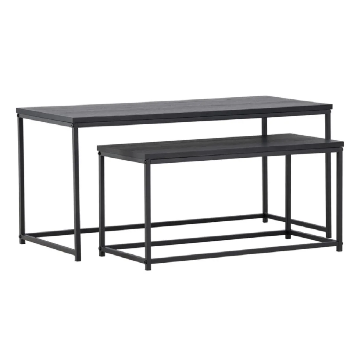 Paris Prix Noir Lot De 2 Tables Basses Gigognes Mallan