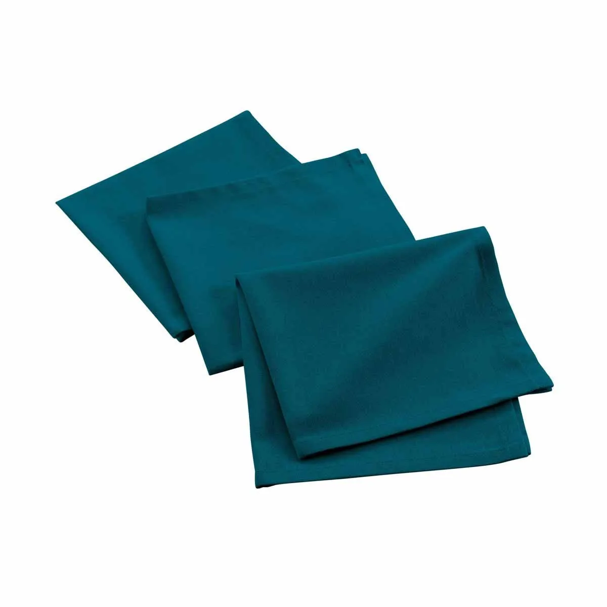 Lot de 3 Serviettes de Table Mistral 40x40cm Bleu Canard