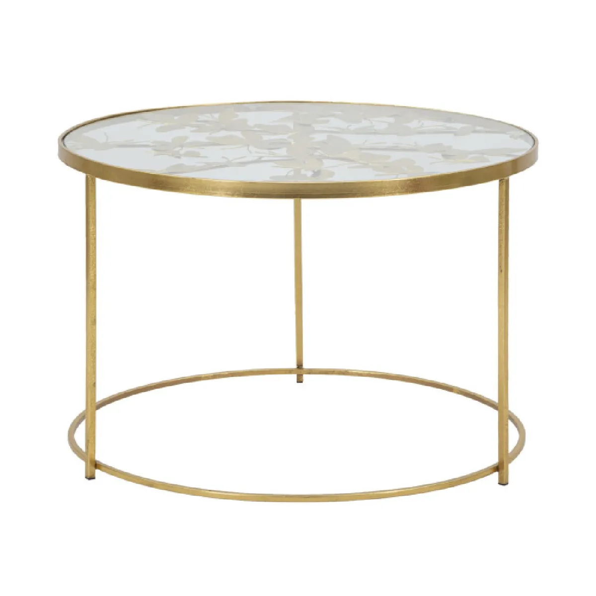 Comparer les prix de Paris prix table basse ronde en verre - Or