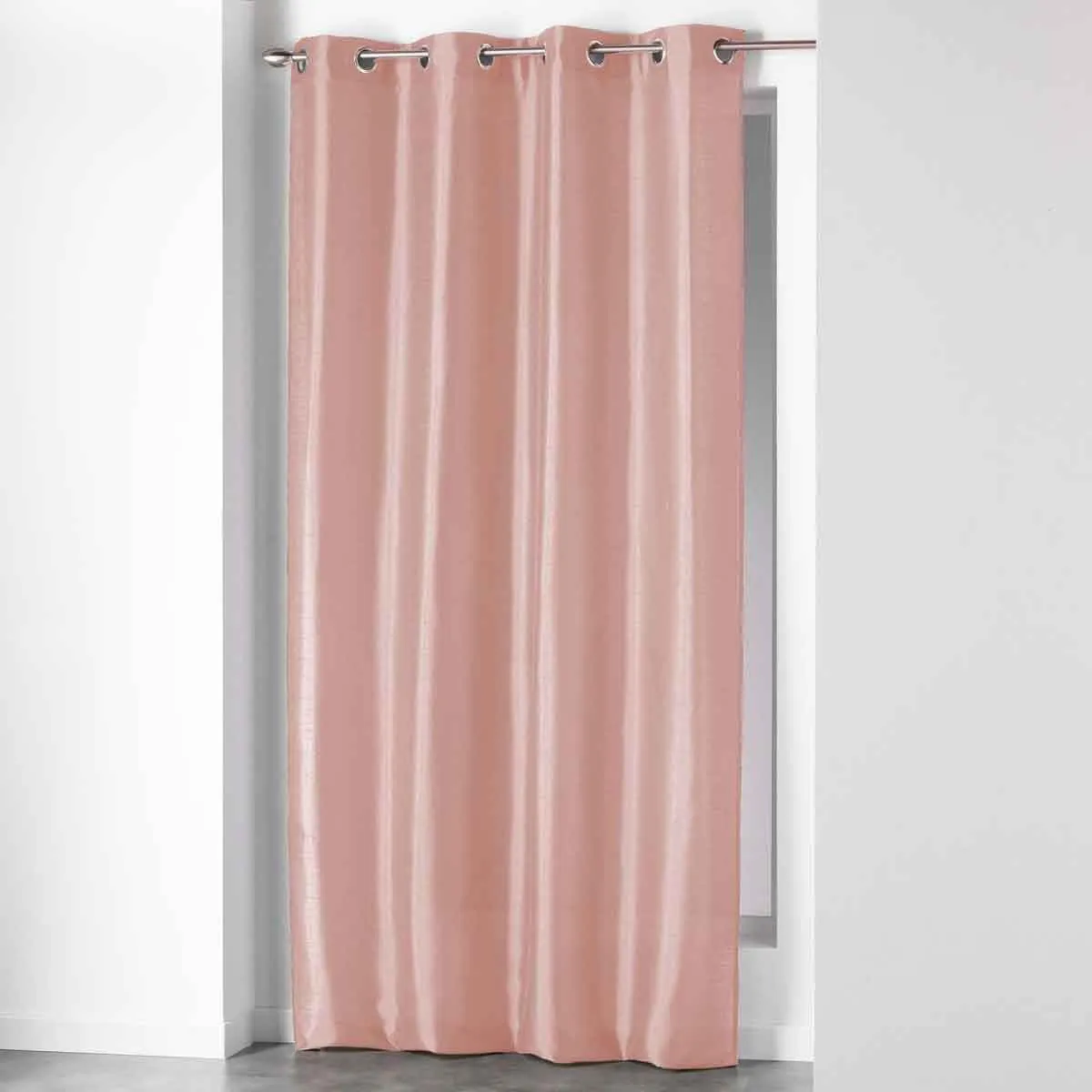 Rideau Oillets Shana 140x240cm Rose Poudr