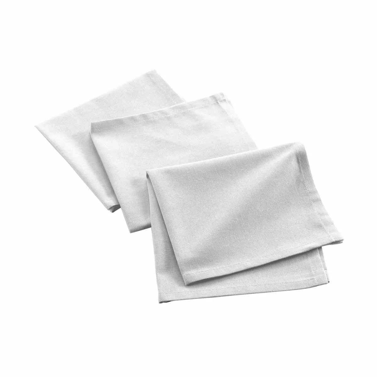 Lot de 3 Serviettes de Table Mistral 40x40cm Blanc
