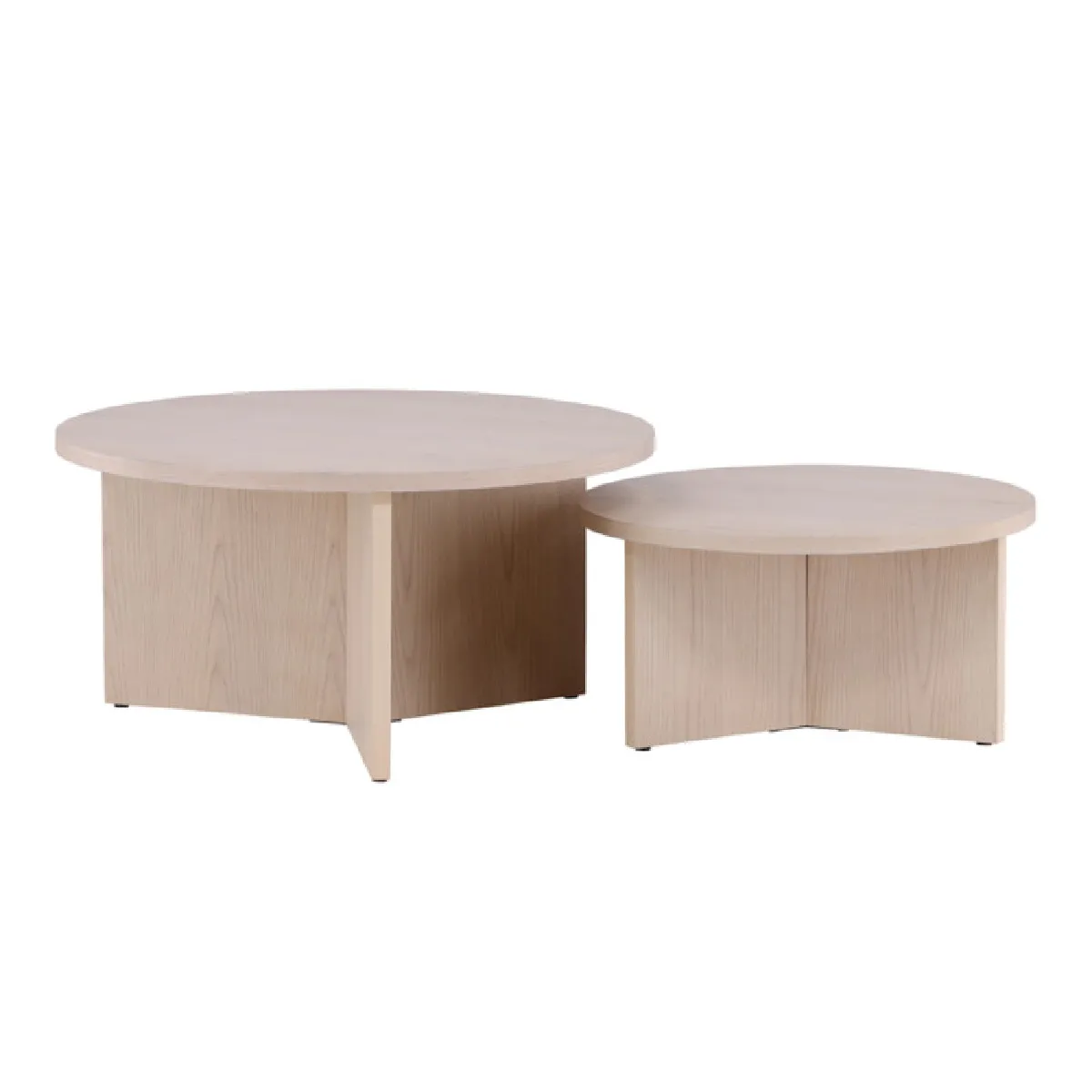 Meilleurs prix pour Paris prix lot de 2 tables basses rondes - Naturel