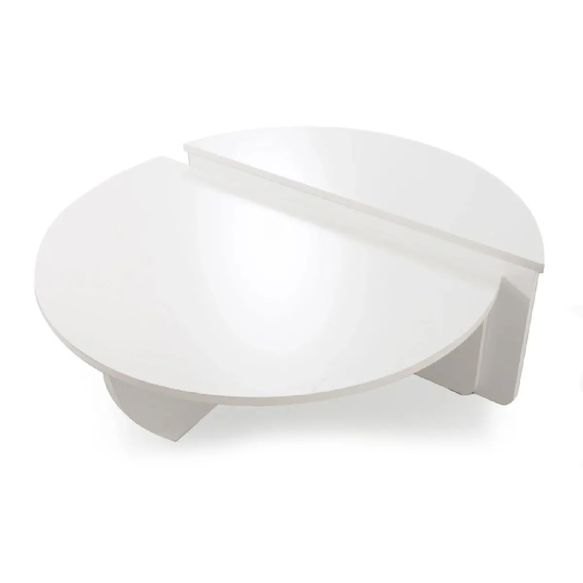 Paris prix Lot de 2 tables basses rondes - Blanc