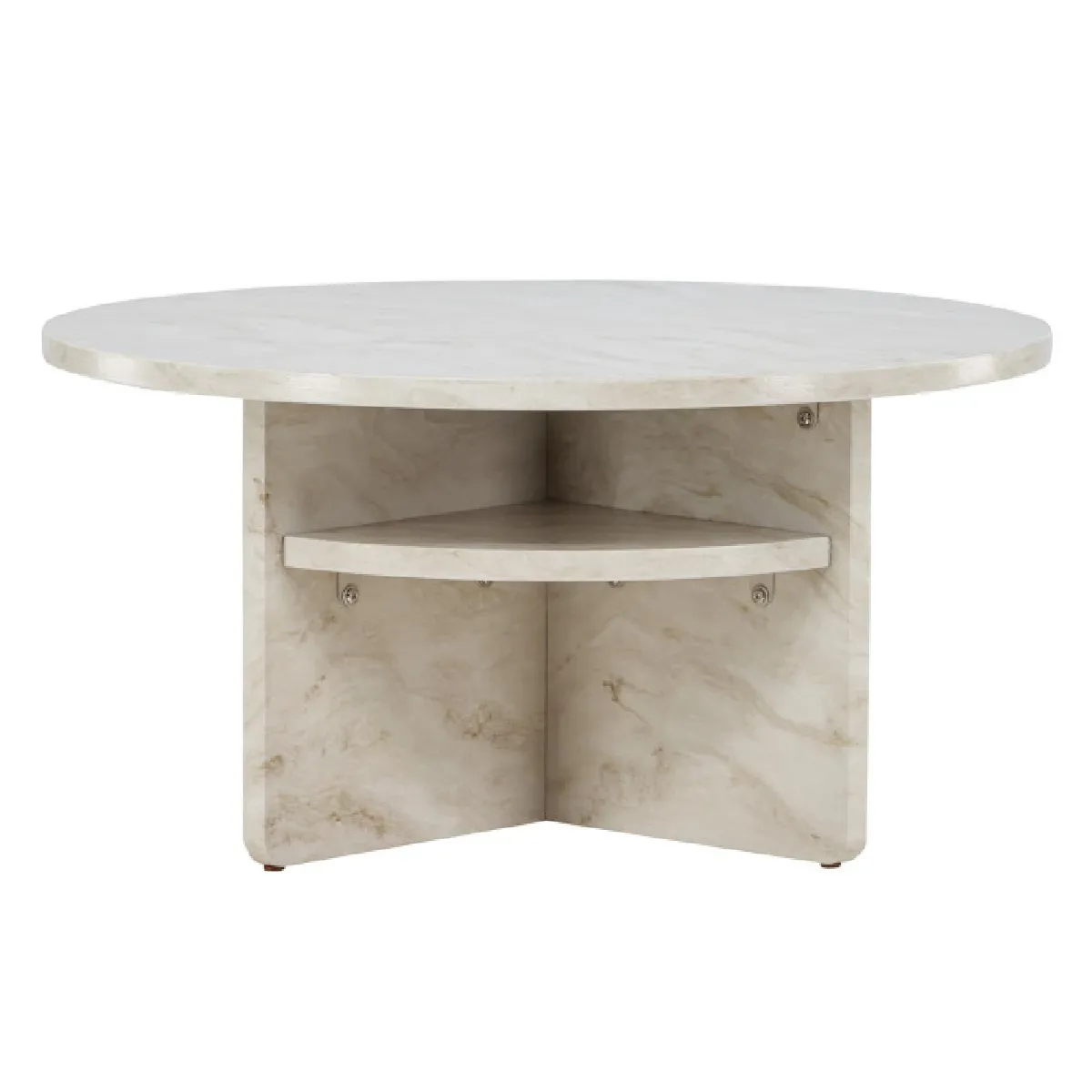 Comparer les prix de Paris prix Table basse ronde marbre - Beige