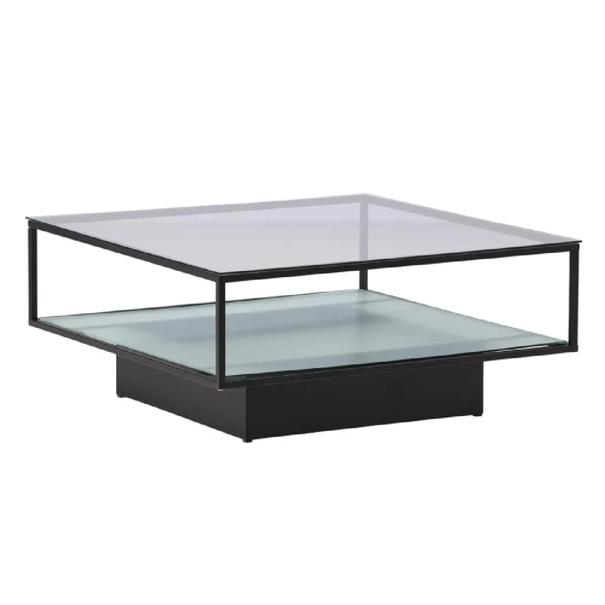 Meilleurs prix pour Paris prix Table basse verre carrée - Noir & transparent