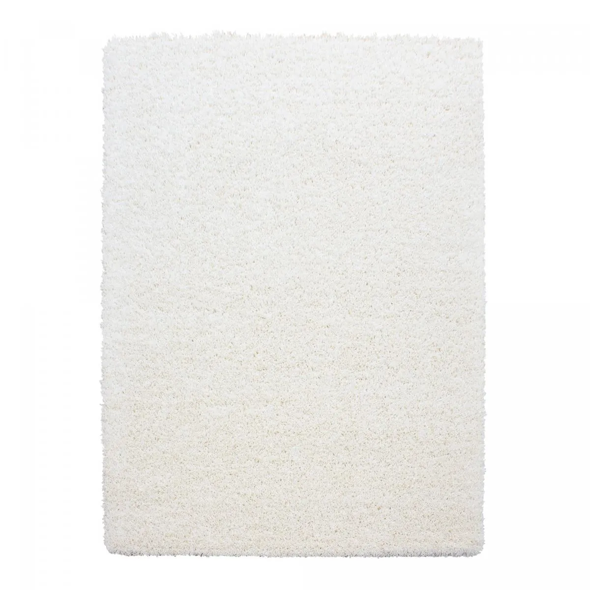 Tapis poils longs shaggy 60x110 rectangle tissé crème motif uni UNI L