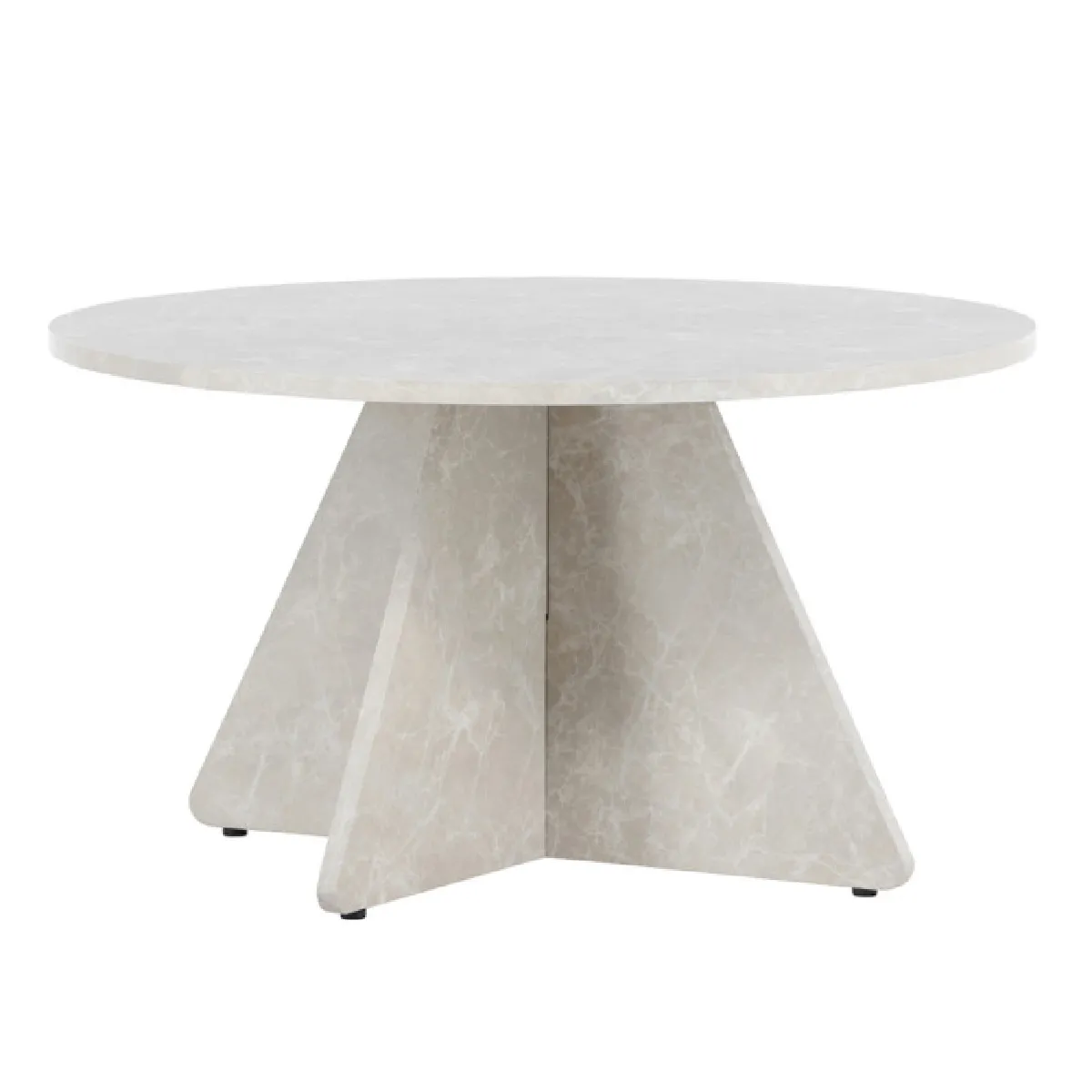 Comparer les prix de Paris prix table basse ronde effet marbre - Beige