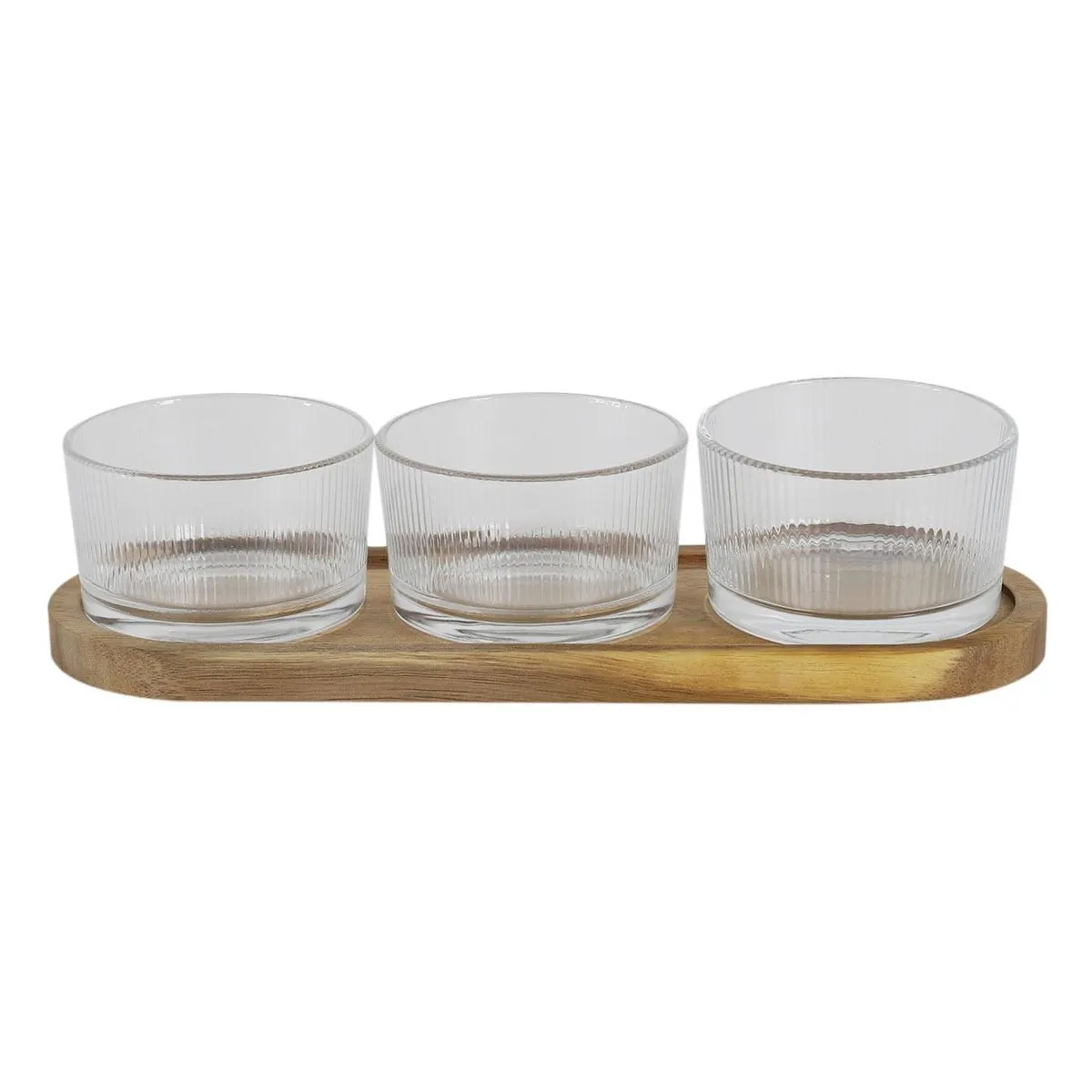 Non Communiqué Transparent Service Apéritif 4 Pièces "Coupelles" 28Cm - Image 2