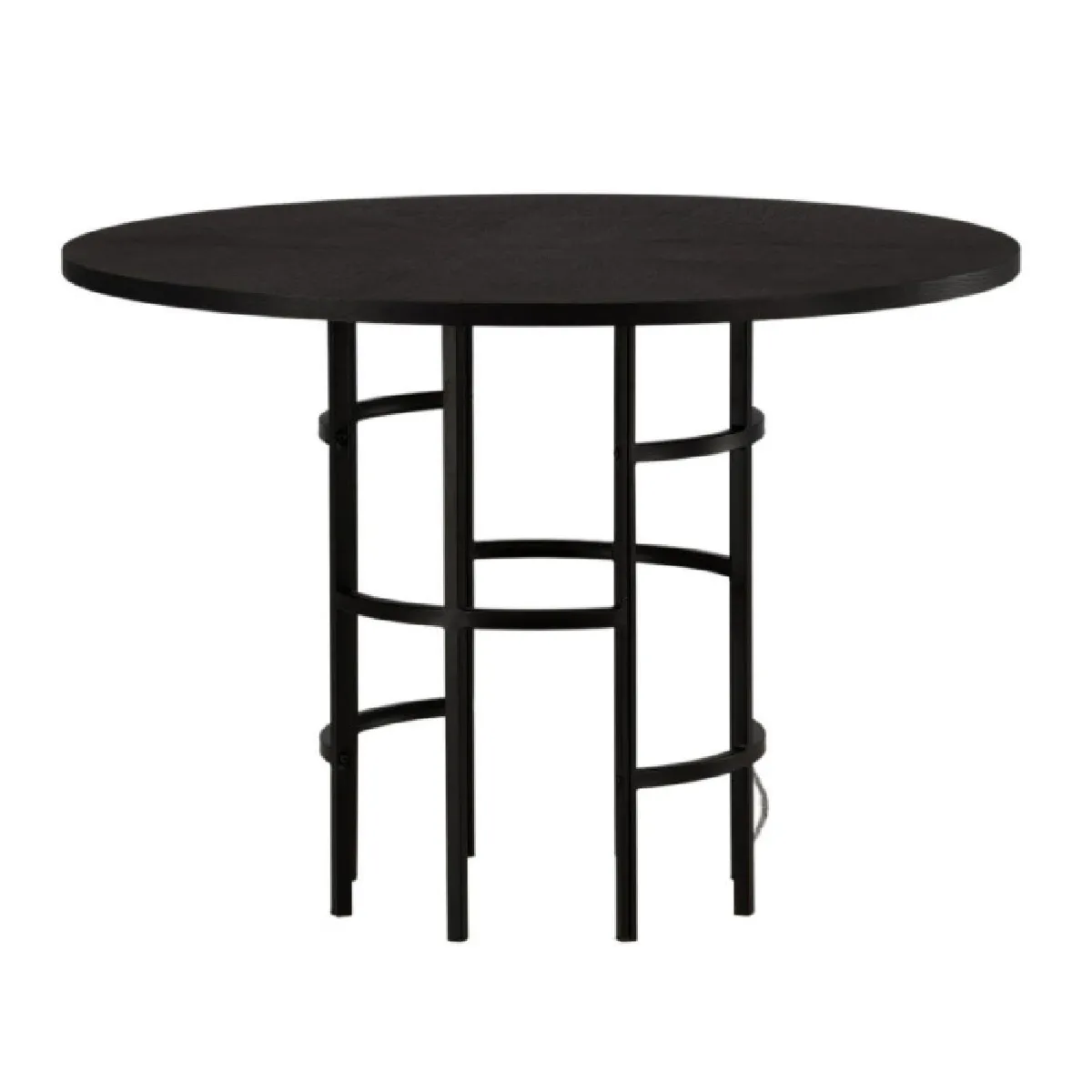Non Communiqué Noir Table À Manger Ronde "Copenhagen" 115Cm - Image 3