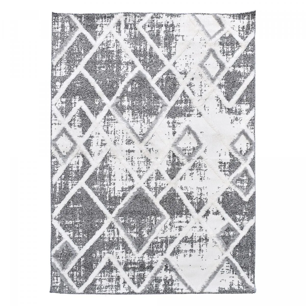 Tapis longs poils shaggy 120x170 rectangle tissé et - vue 3