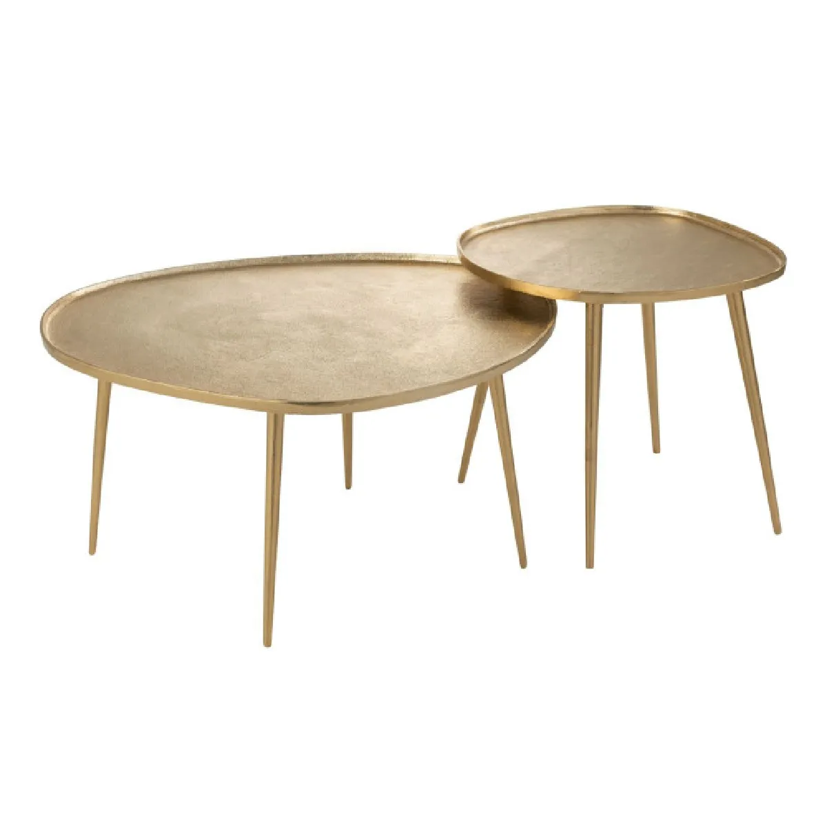 Meilleurs prix pour Paris prix Lot de 2 tables basses ovales - Or
