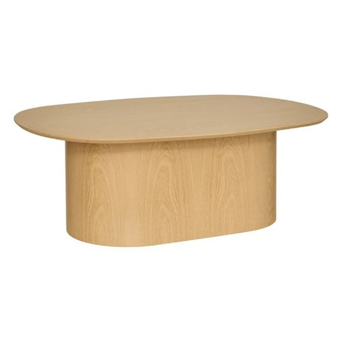 Meilleurs prix pour Table basse ovale en bois LEE - Beige