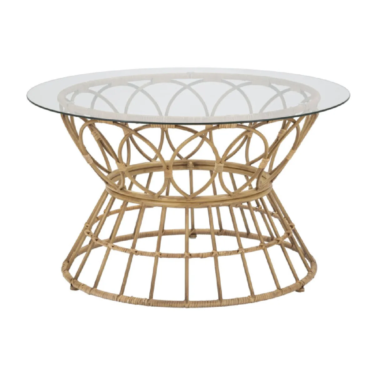 Comparer les prix de Paris prix Table basse ronde en verre - Naturel