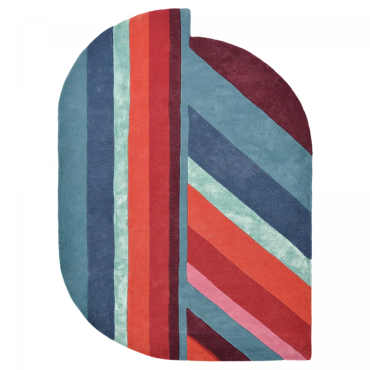 tapis entrée 140x200 fait à la main en laine et jaune moutarde - vue 3