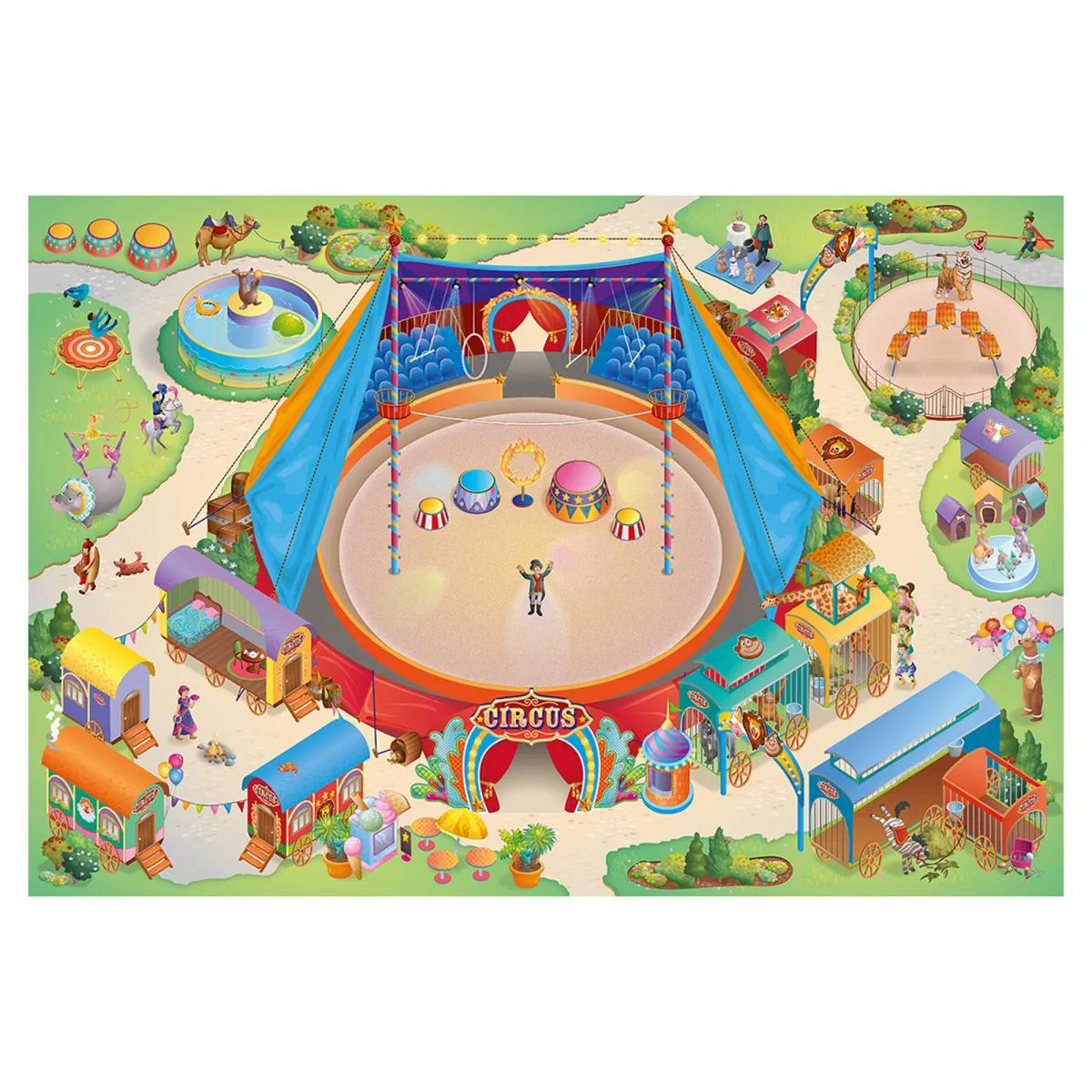 Unamourdetapis Un Amour De Tapis Cirque - 100X150 Cm - Multicolore