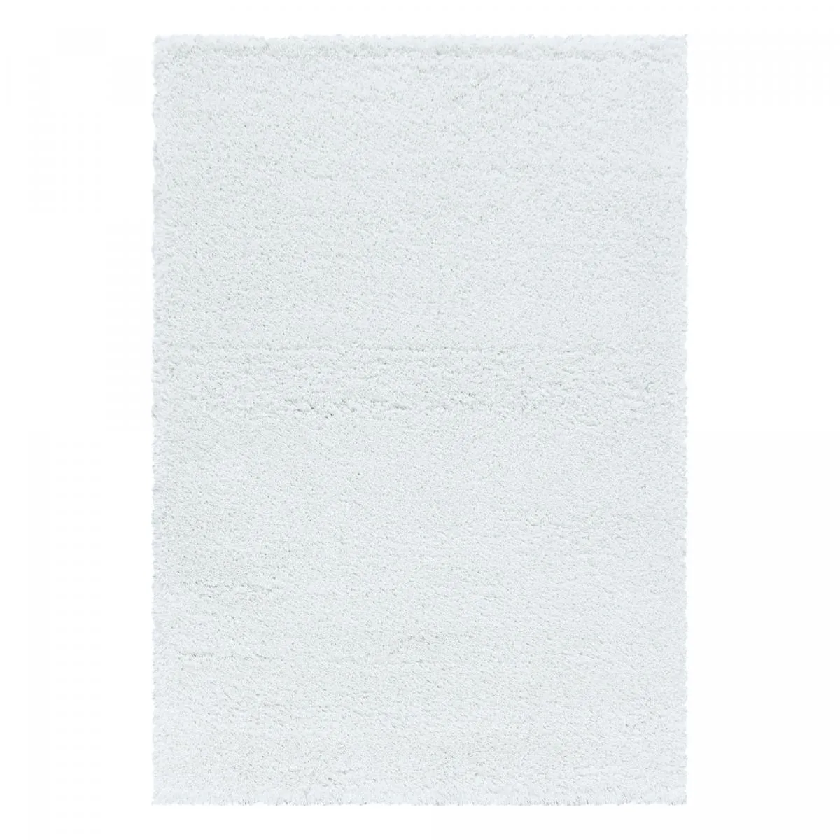 Tapis poils longs shaggy 60x110 rectangle tissé blanc motif uni UNI B