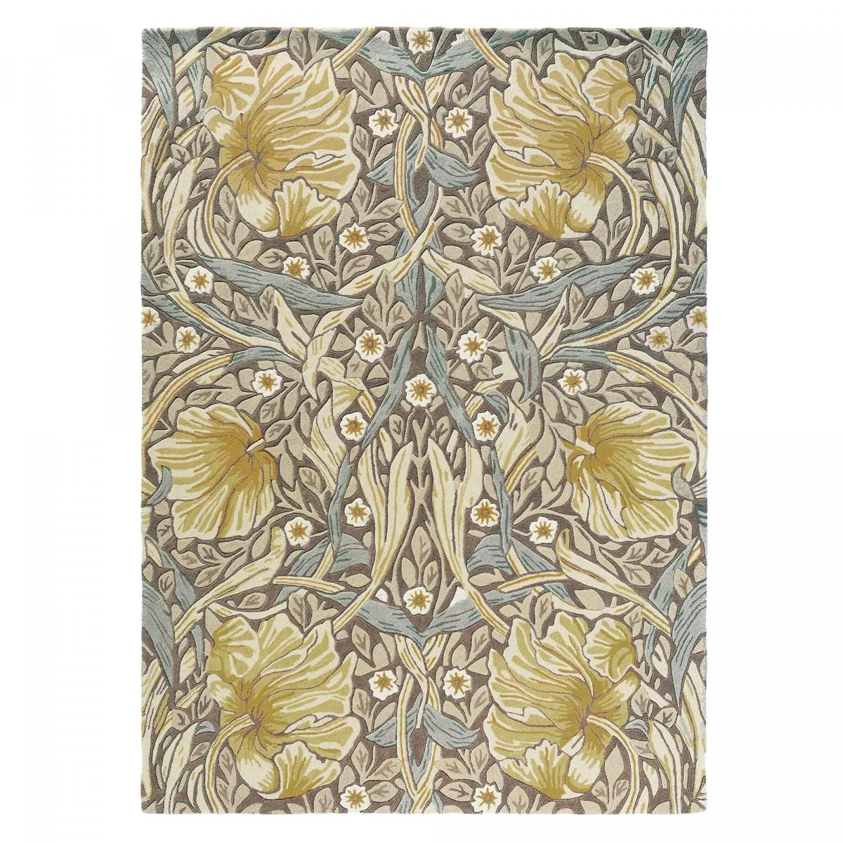 tapis entrée 140x200 fait à la main en laine et jaune moutarde - vue 4