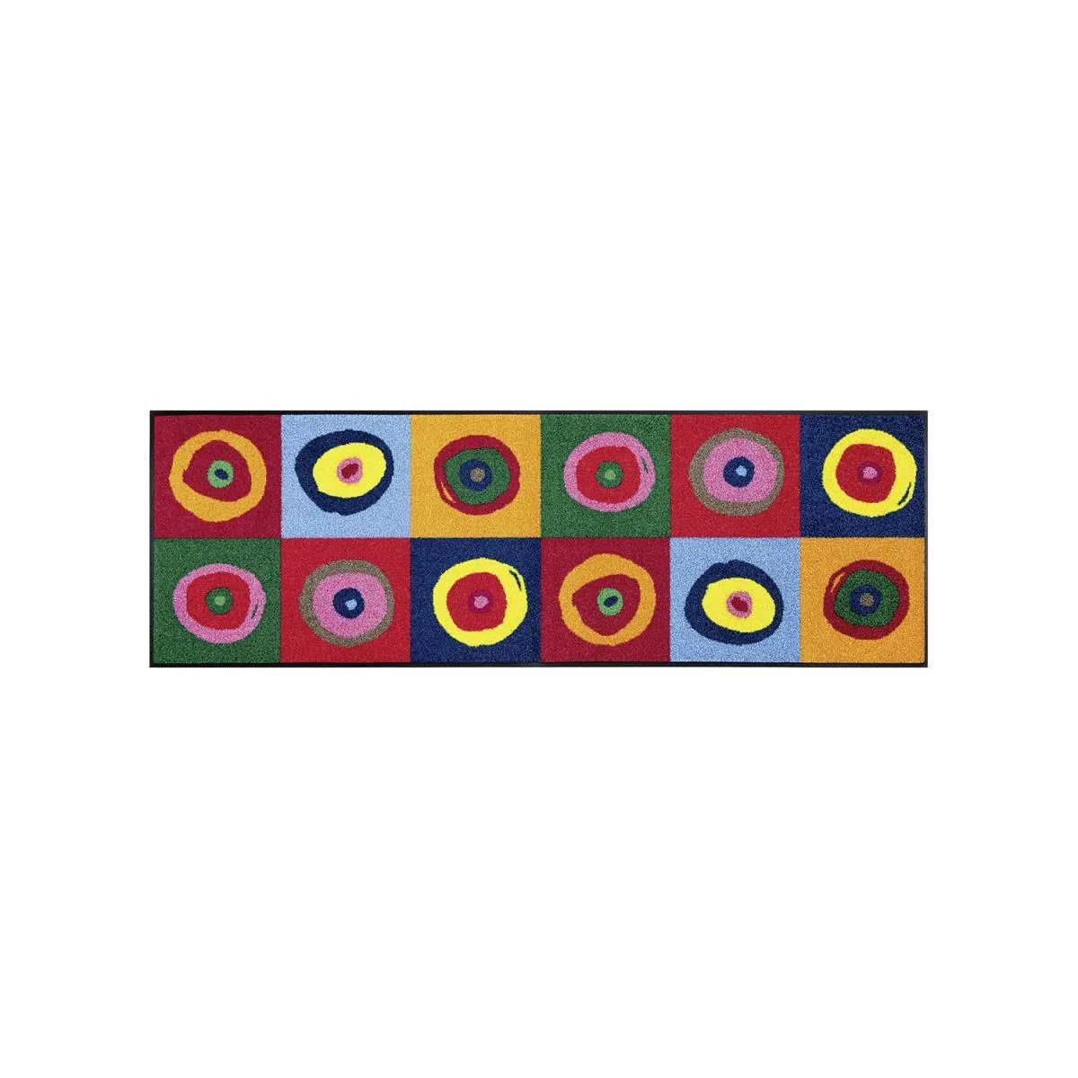 tapis entrée 40x60 tissé rectangle motif rond SERGEJ - vue 2