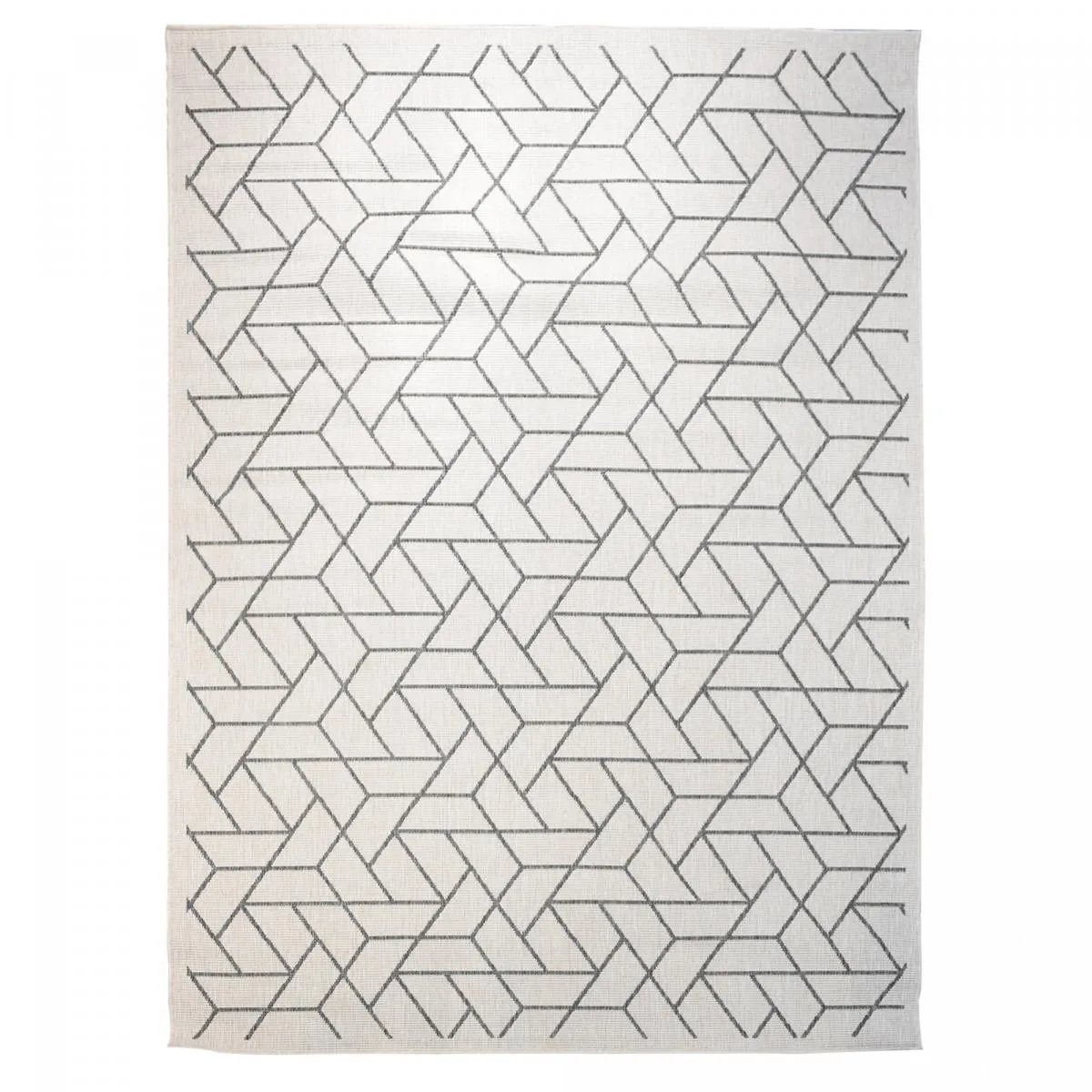 Tapis extérieur kilim reversible 80x150 LYN2 R REVERSIBLE et crème - vue 2