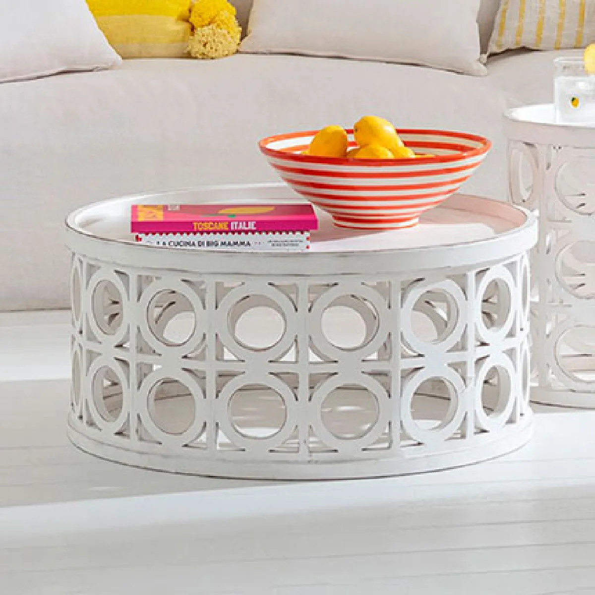 Comparer les prix de Mes Table basse ronde - Blanc