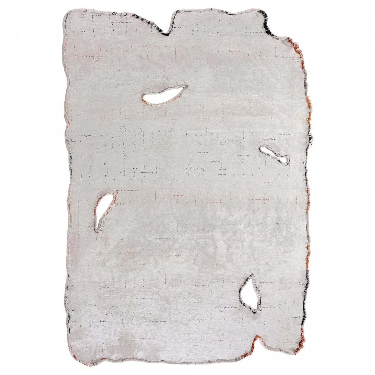 Tapis salon kilim en Coton 200 x 250 cm Forme originale Écru et - vue 2