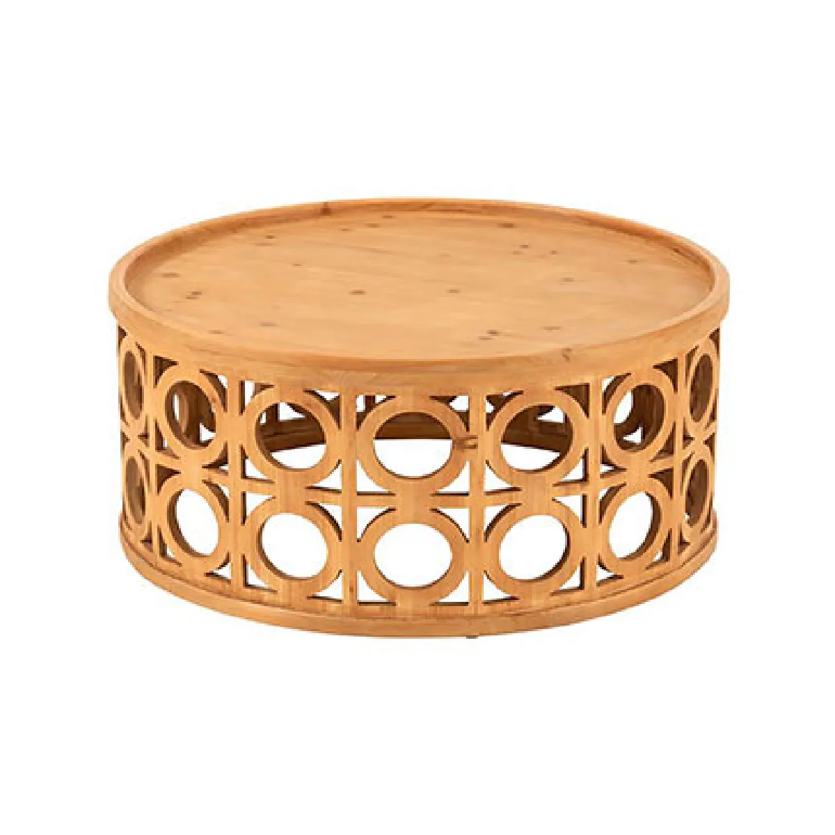 Mes Marron Table Basse Ronde En Bois