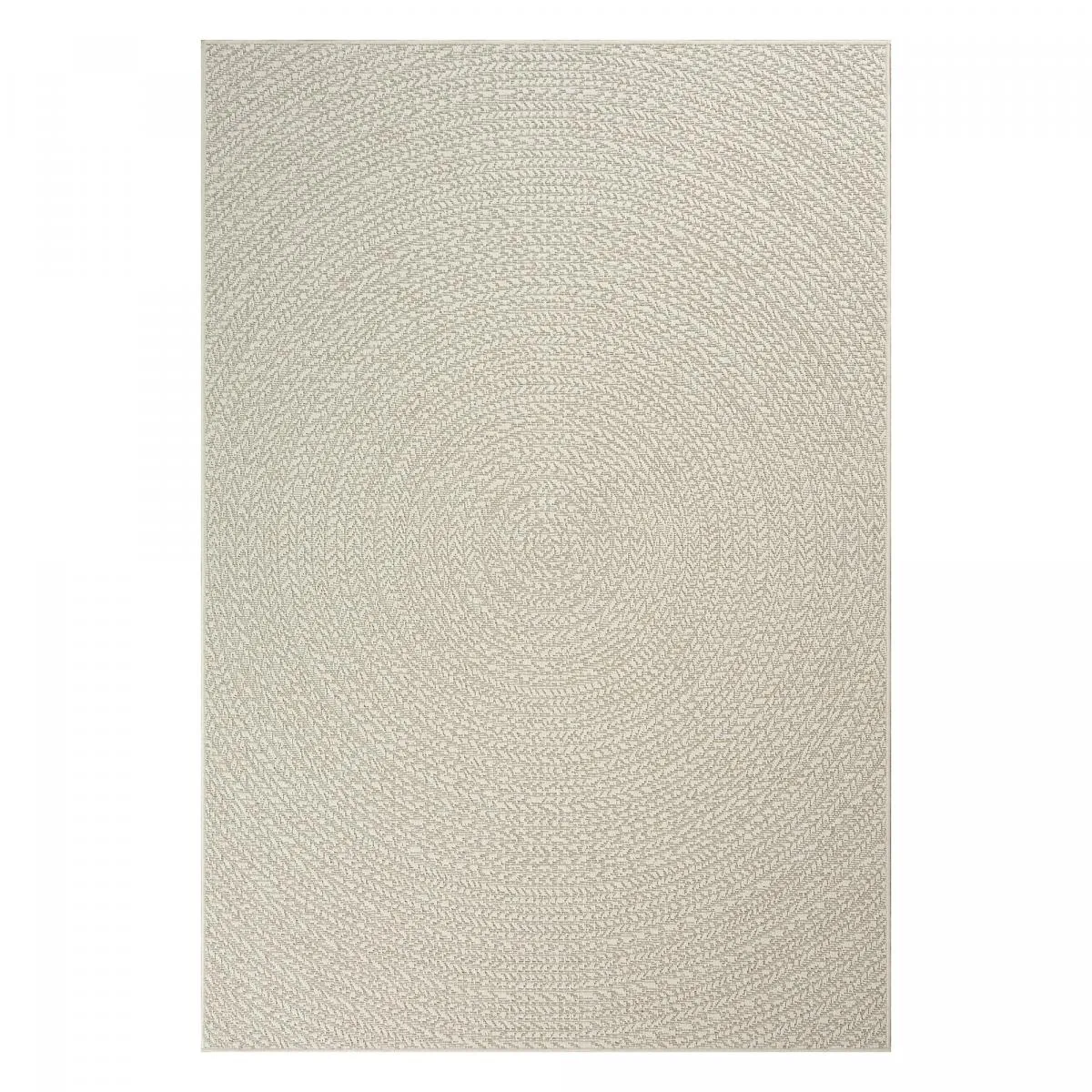Tapis extérieur intérieur 160x230 LYN13 REZY aspect jute motif rond ton sur ton