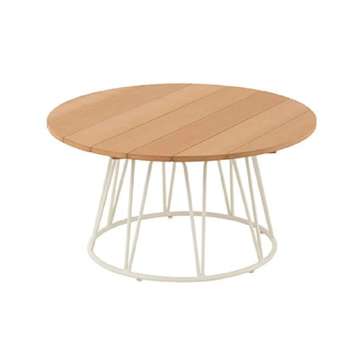 Comparer les prix de Mes Table basse ronde - Naturel et blanc