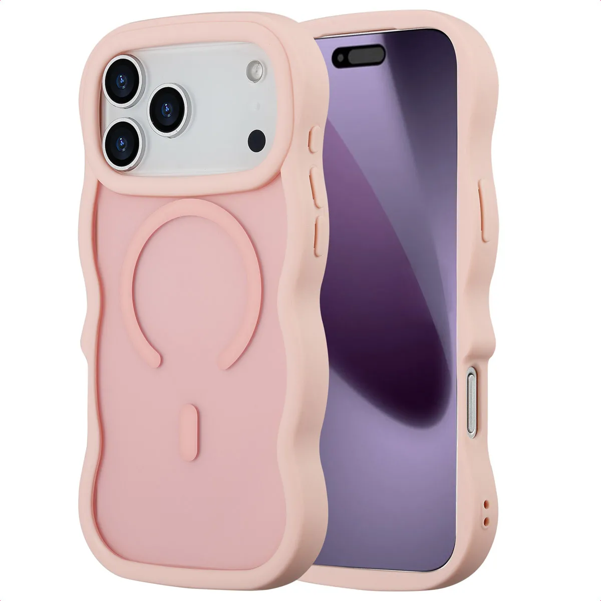 Selencia Rose Coque Wavy Magsafe Pour Apple Iphone 17 Pro Max