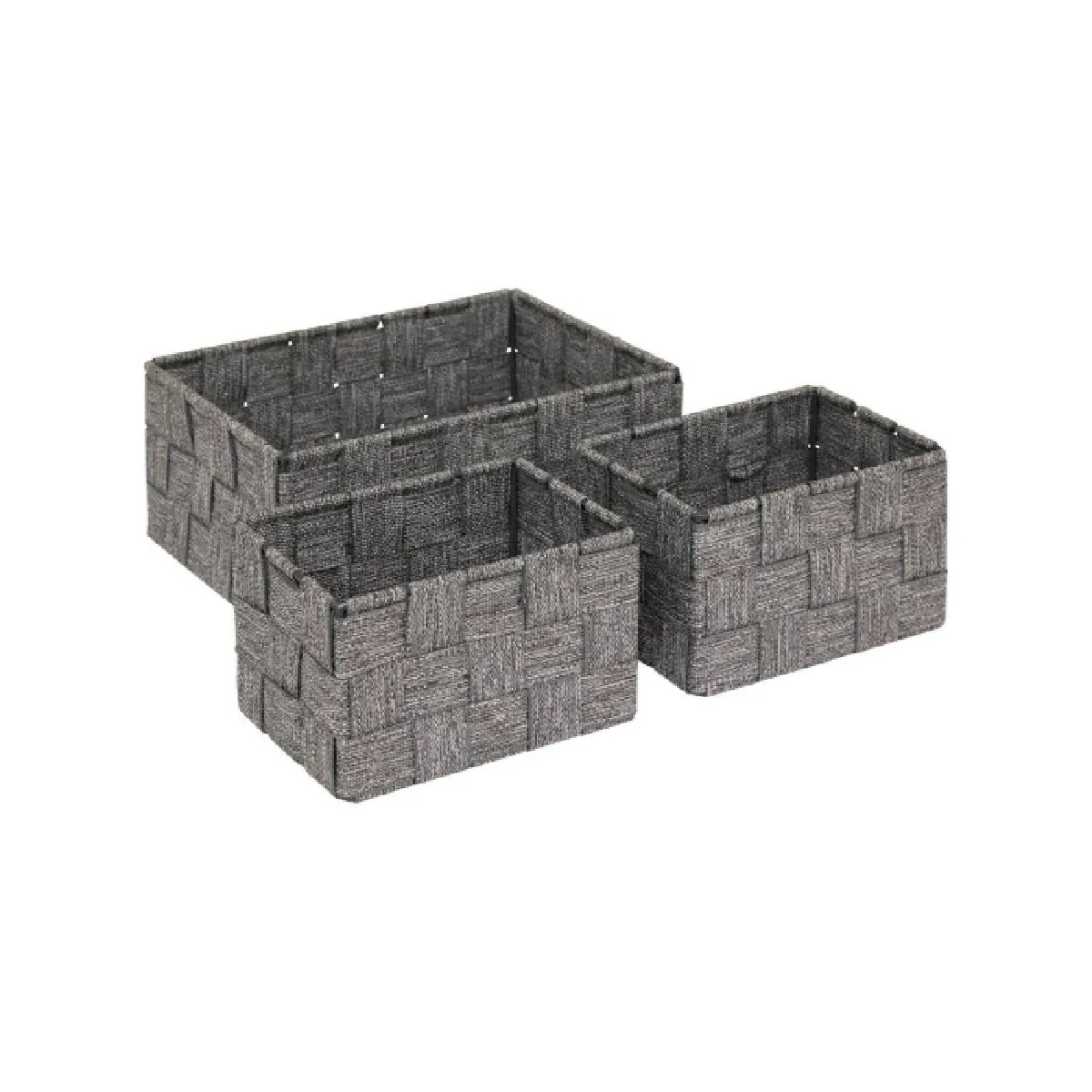 Five Simply Smart Gris Lot De 3 Paniers De Rangement