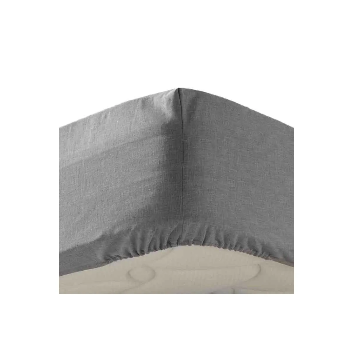 DOUCEUR D INTERIEUR Drap Housse Actually 140x190cm Gris