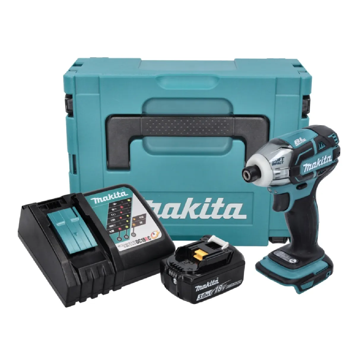 Makita DTS141RF1J Visseuse oléopneumatique sans fil 40Nm 14 Brushless 18V + 1x Batterie 3 0Ah + Chargeur + Coffret Makpac - vue 2