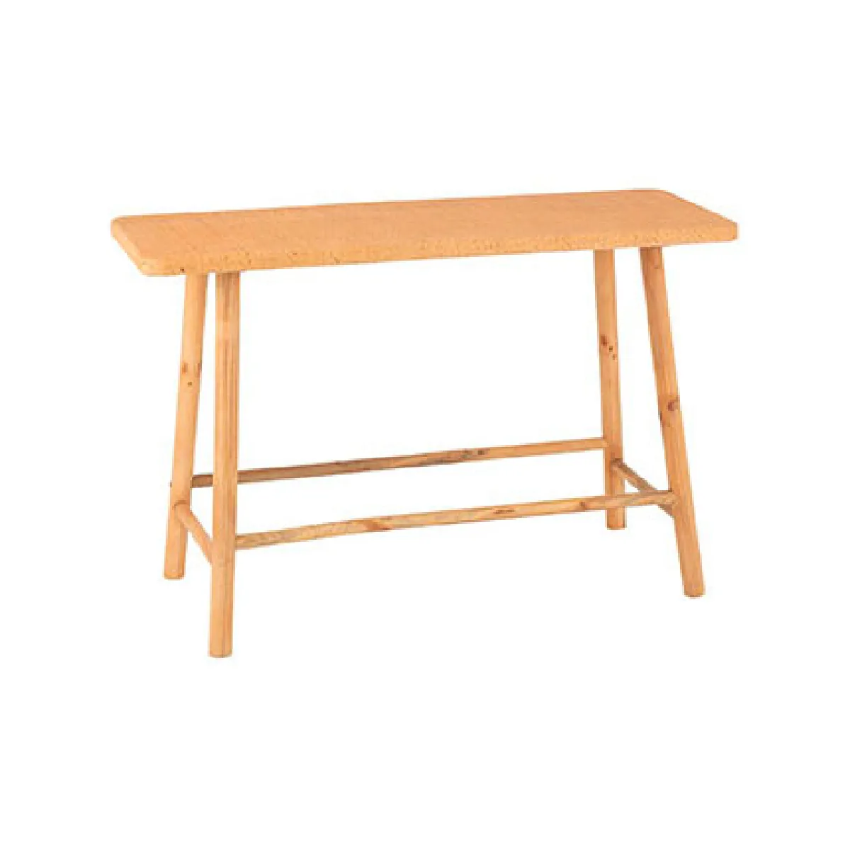 Mes Console En Rotin Et Sapin - Naturel