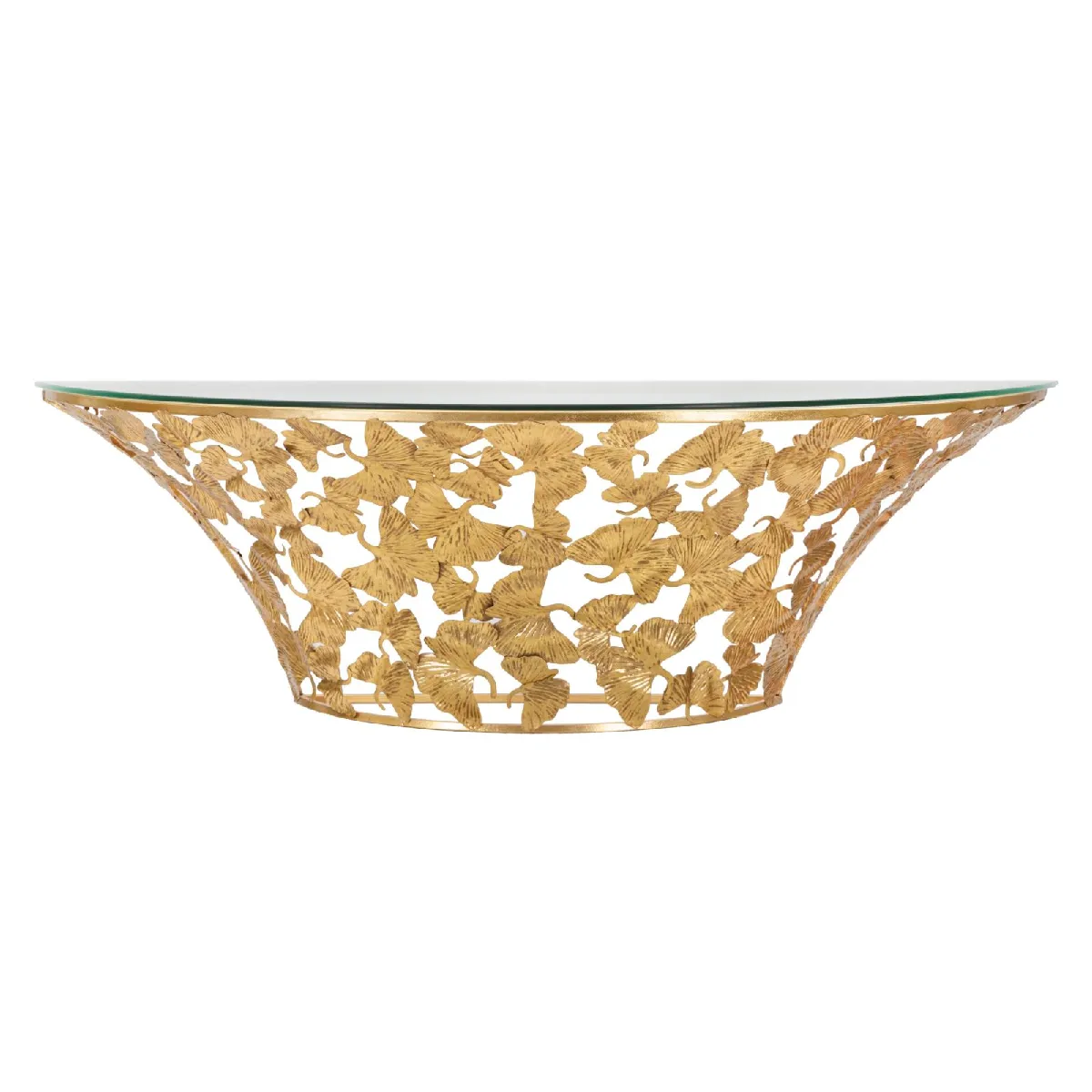 Mauro Ferretti Console Suspendue En Métal Doré Avec Rallonges 120 X 40,5 X 37,2 Cm