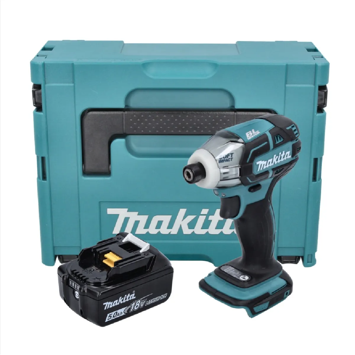 Makita DTS 141 T1J Visseuse à impulsions sans fil 18 V 40 Nm 14'' Brushless + 1x batterie 5 0 Ah + Makpac sans chargeur - vue 2