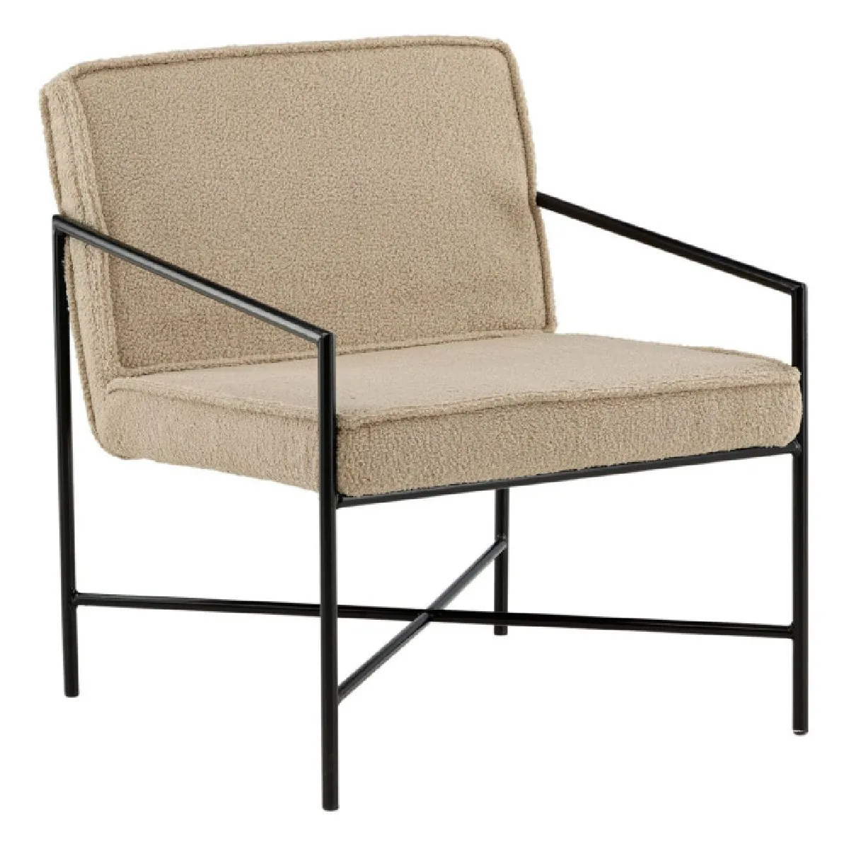 Paris Prix Beige Fauteuil Design Bouclette Rakel