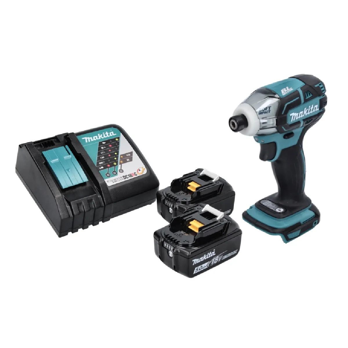 Makita DTS141RT Visseuse oléopneumatique sans fil 40Nm 14 Brushless 18V + 2x Batteries 5 0Ah + Chargeur - vue 2