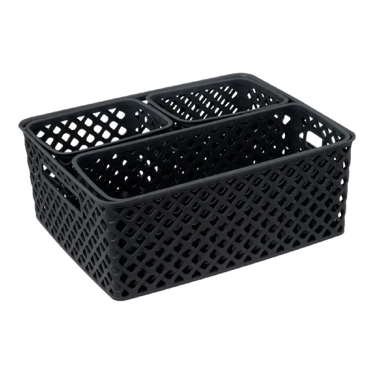 Five Simply Smart Lot De 4 Paniers De Rangement - Anthracite