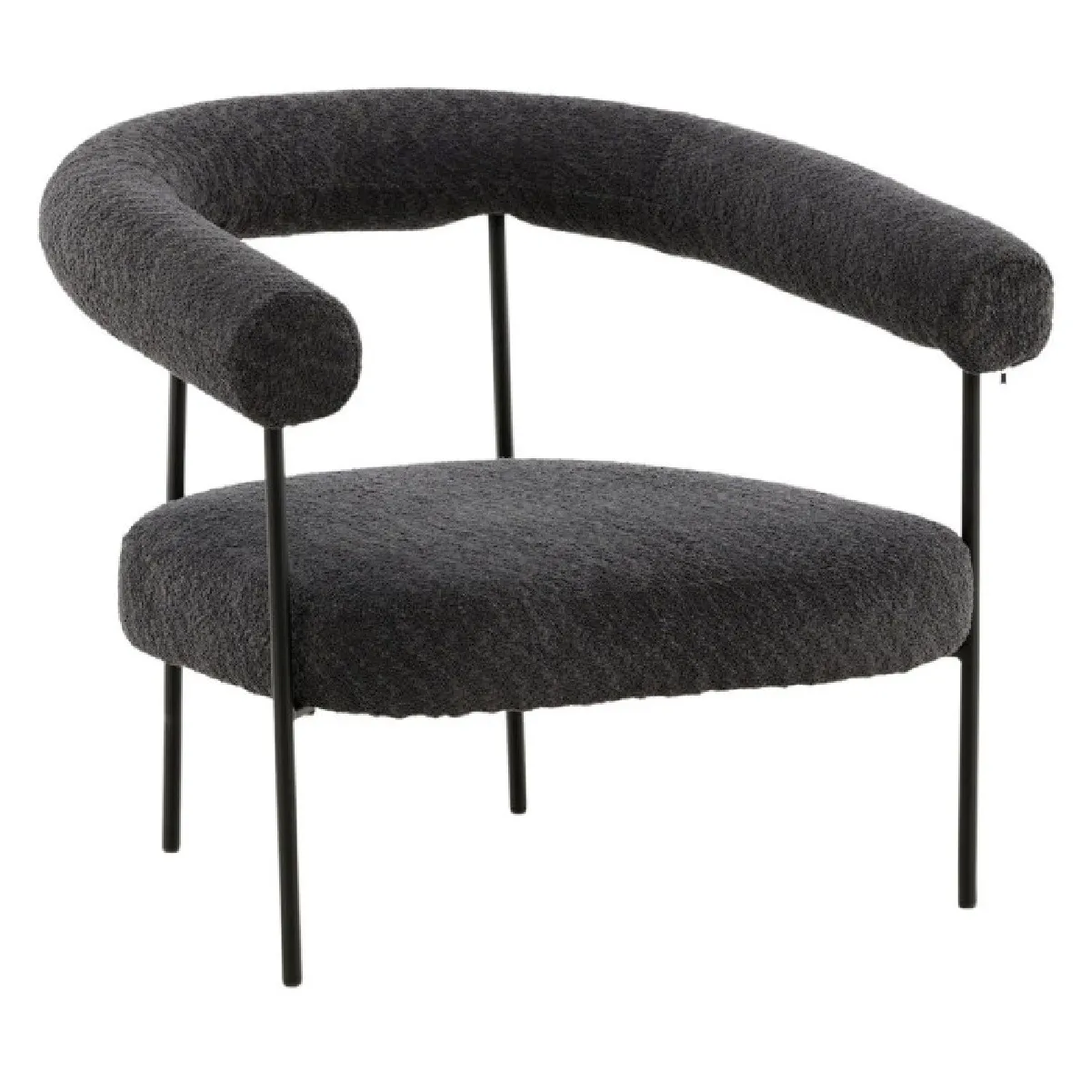 Paris Prix Gris Fauteuil Design Arrondi - Foncé