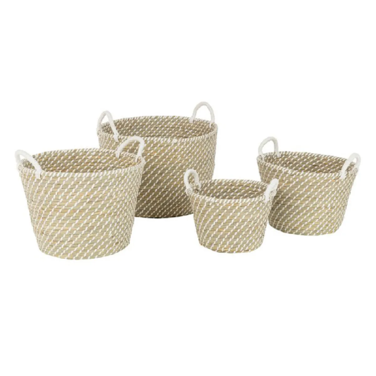 Paris Prix Blanc Lot De 4 Paniers De Rangement - Naturel &