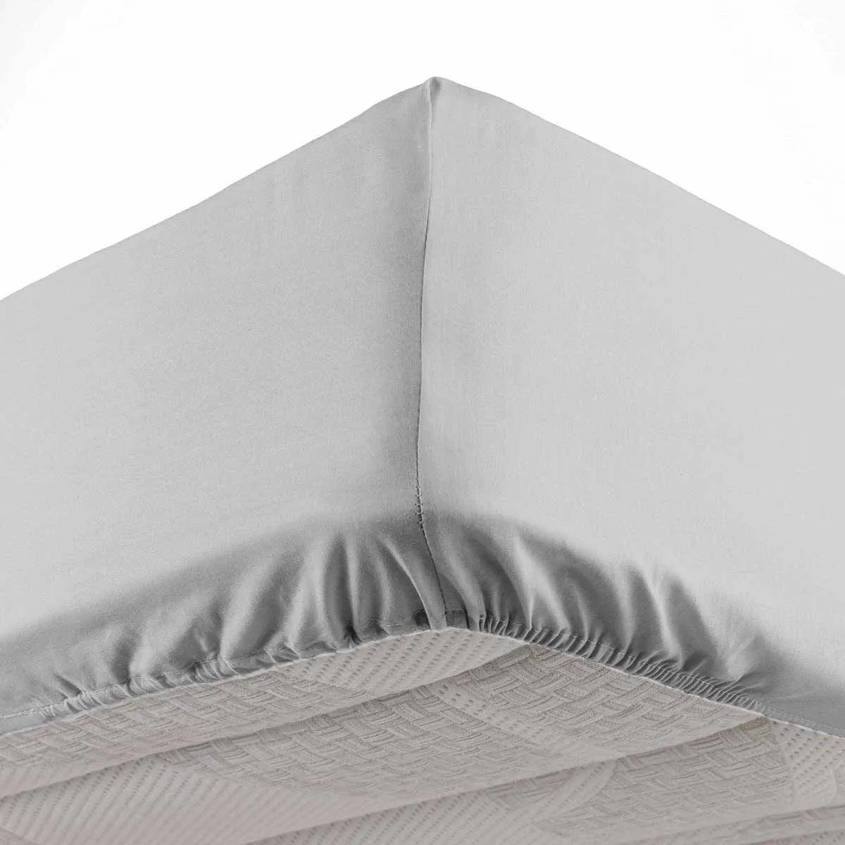 DOUCEUR D INTERIEUR Drap Housse Microfibre Oscar 140x190cm Gris Clair